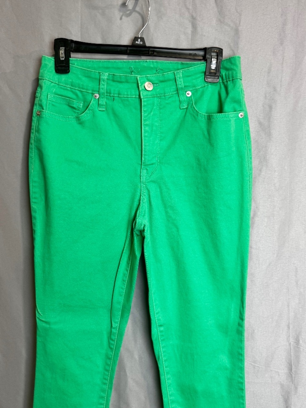 Women's Crown & Ivy Kelly Green High Rise Skinny Jeans Size 4 EUC